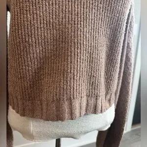 wild fable | Sweaters | Wild Fable Textured Wide Sleeves Tan Crop Knit ...